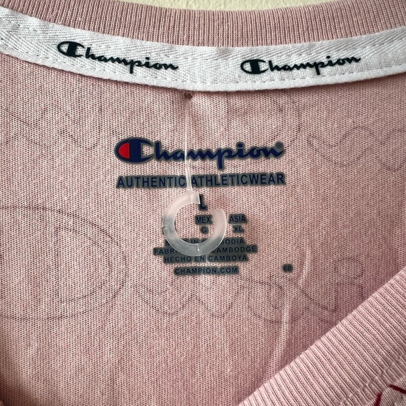NWT Champion | Pink Boxy Crop T-Shirt | Size Large - Picture 2 of 4